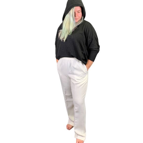 Alfred Dunner Womens Pants Elastic Waist Comfy Coastal Grandma White Size 10 - Picture 4 of 14